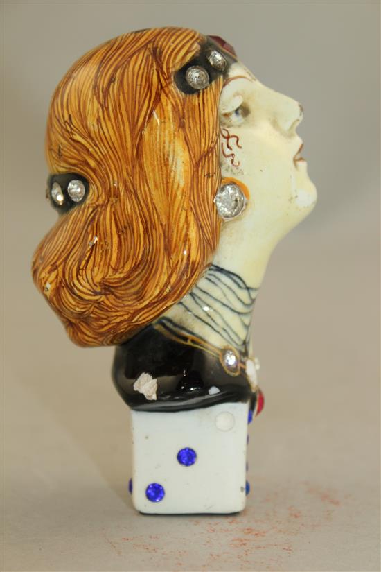 An unusual Salvini Art Nouveau pottery seal, early 20th century, 110.2cm.